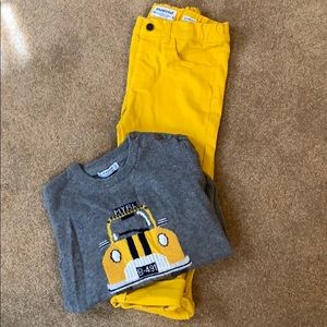 Toddler boys pants and sweater set